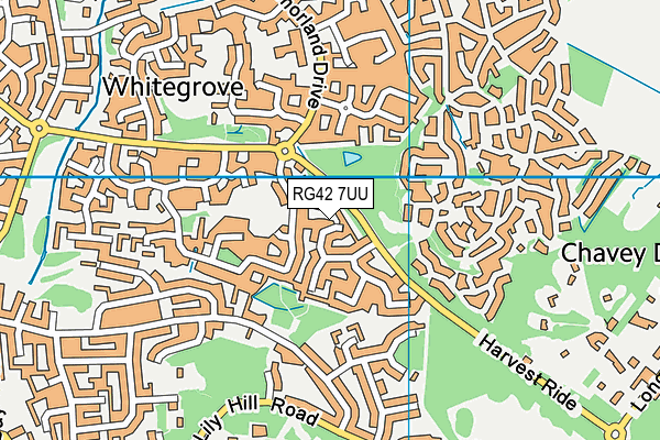 RG42 7UU map - OS VectorMap District (Ordnance Survey)