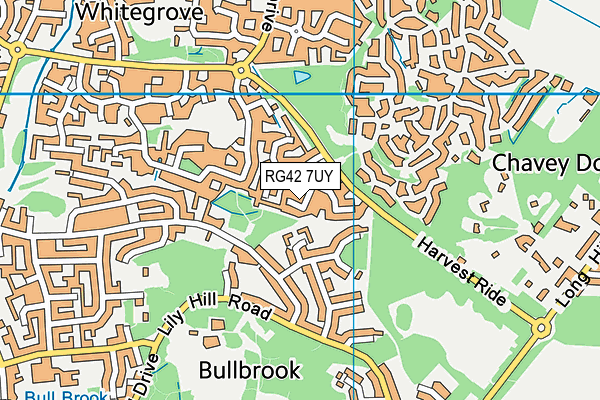RG42 7UY map - OS VectorMap District (Ordnance Survey)
