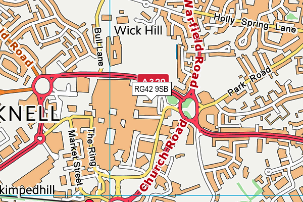 RG42 9SB map - OS VectorMap District (Ordnance Survey)