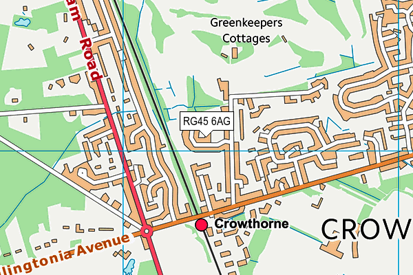 RG45 6AG map - OS VectorMap District (Ordnance Survey)