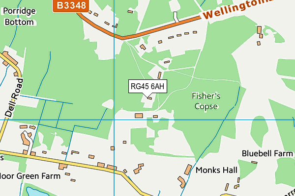 RG45 6AH map - OS VectorMap District (Ordnance Survey)