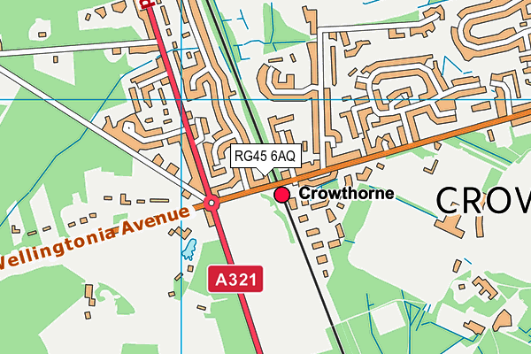 RG45 6AQ map - OS VectorMap District (Ordnance Survey)