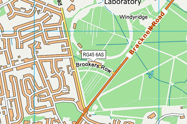 RG45 6AS map - OS VectorMap District (Ordnance Survey)