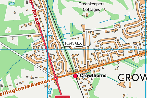 RG45 6BA map - OS VectorMap District (Ordnance Survey)