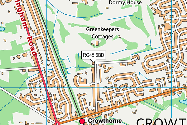 RG45 6BD map - OS VectorMap District (Ordnance Survey)