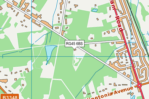 RG45 6BS map - OS VectorMap District (Ordnance Survey)