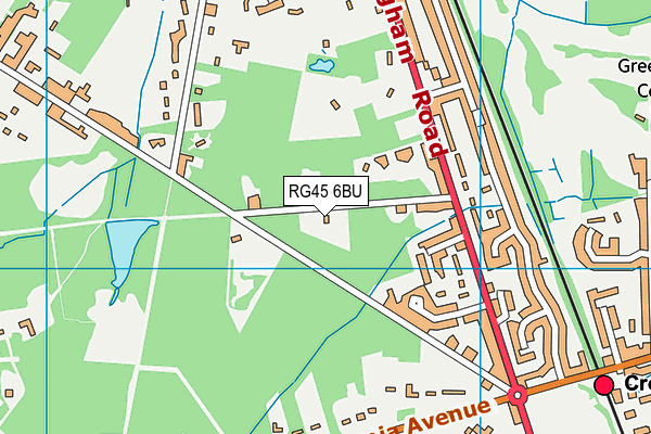 RG45 6BU map - OS VectorMap District (Ordnance Survey)