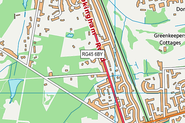 RG45 6BY map - OS VectorMap District (Ordnance Survey)