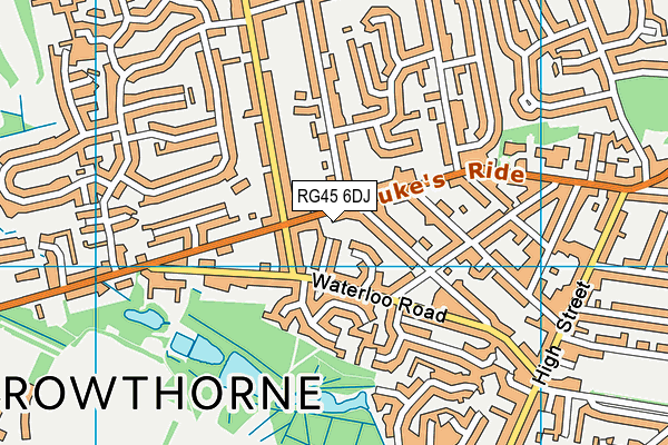 RG45 6DJ map - OS VectorMap District (Ordnance Survey)