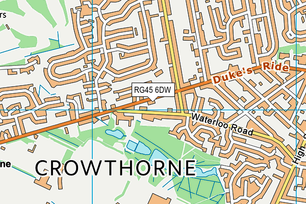 RG45 6DW map - OS VectorMap District (Ordnance Survey)