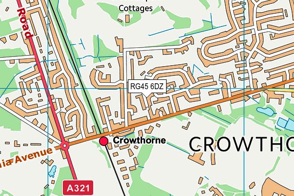 RG45 6DZ map - OS VectorMap District (Ordnance Survey)