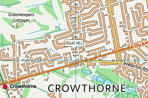 RG45 6EJ map - OS VectorMap District (Ordnance Survey)