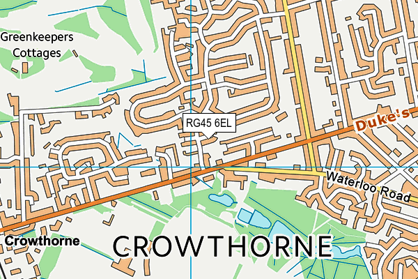 RG45 6EL map - OS VectorMap District (Ordnance Survey)