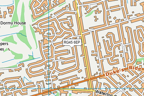 RG45 6EP map - OS VectorMap District (Ordnance Survey)