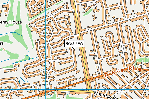 RG45 6EW map - OS VectorMap District (Ordnance Survey)