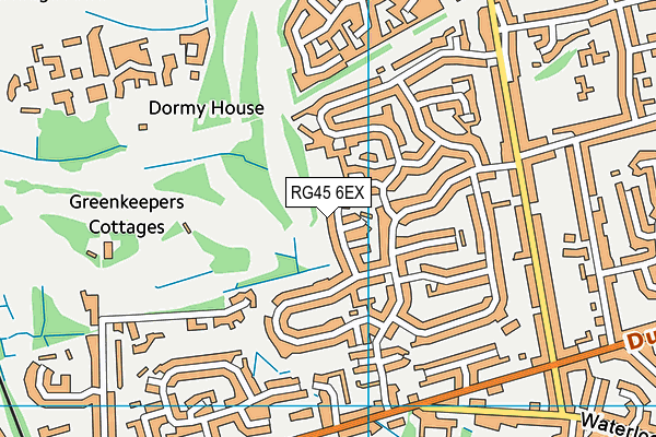 RG45 6EX map - OS VectorMap District (Ordnance Survey)