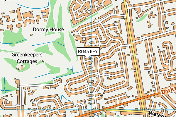 RG45 6EY map - OS VectorMap District (Ordnance Survey)