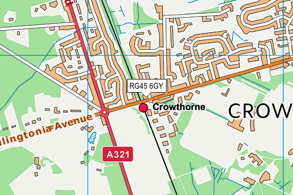 RG45 6GY map - OS VectorMap District (Ordnance Survey)