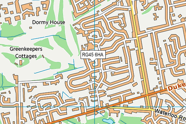 RG45 6HA map - OS VectorMap District (Ordnance Survey)