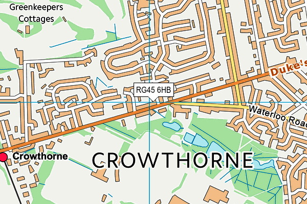 RG45 6HB map - OS VectorMap District (Ordnance Survey)