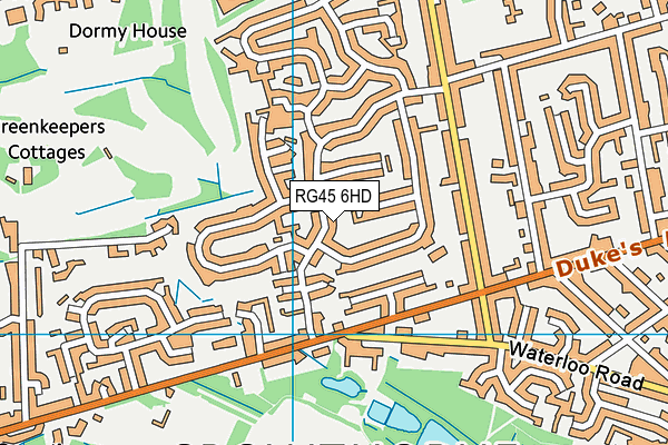 RG45 6HD map - OS VectorMap District (Ordnance Survey)