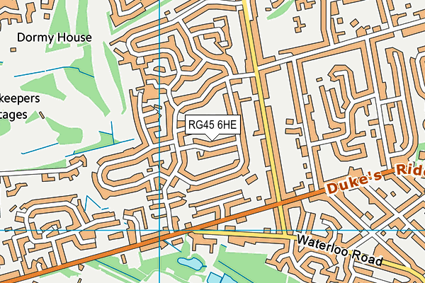 RG45 6HE map - OS VectorMap District (Ordnance Survey)