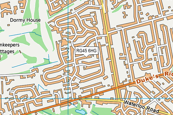RG45 6HG map - OS VectorMap District (Ordnance Survey)