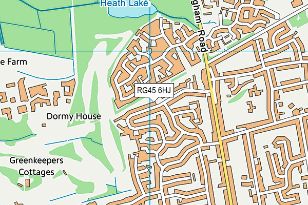 RG45 6HJ map - OS VectorMap District (Ordnance Survey)