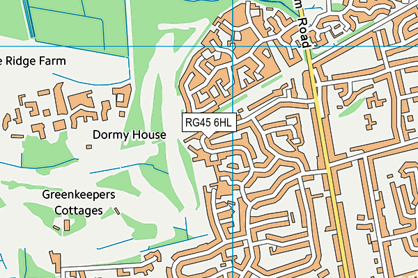 RG45 6HL map - OS VectorMap District (Ordnance Survey)