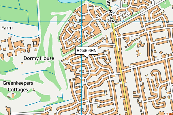 RG45 6HN map - OS VectorMap District (Ordnance Survey)