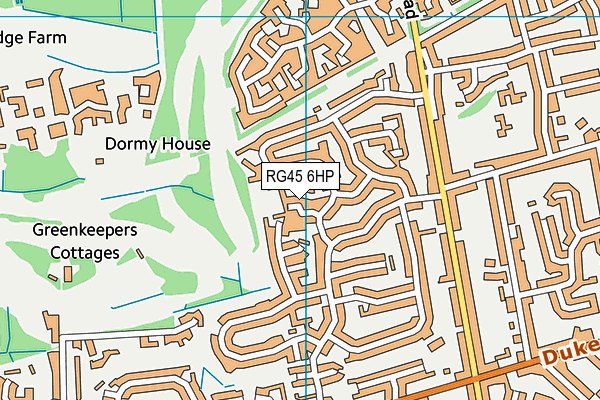 RG45 6HP map - OS VectorMap District (Ordnance Survey)