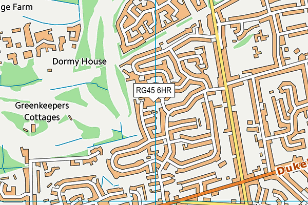 RG45 6HR map - OS VectorMap District (Ordnance Survey)