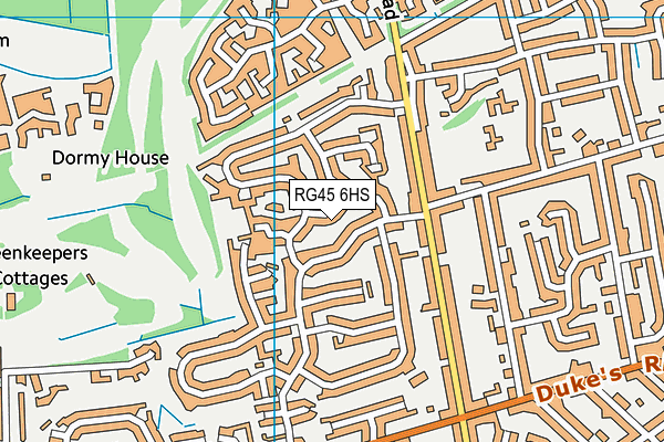 RG45 6HS map - OS VectorMap District (Ordnance Survey)