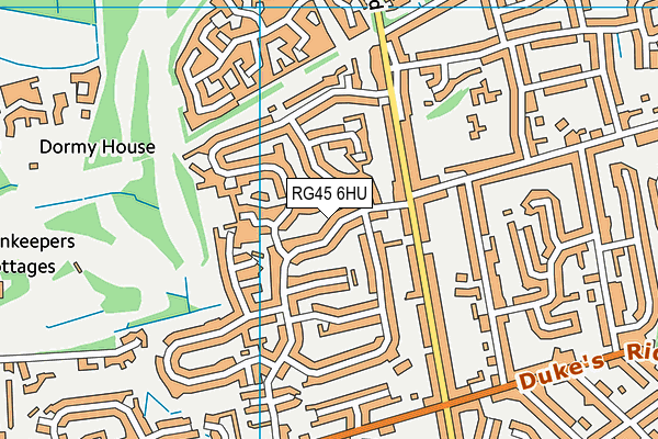 RG45 6HU map - OS VectorMap District (Ordnance Survey)