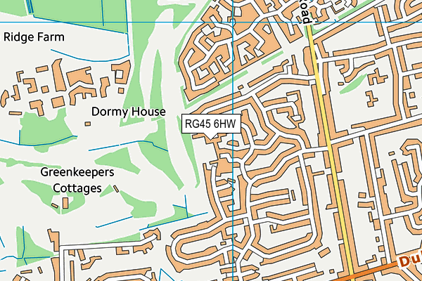 RG45 6HW map - OS VectorMap District (Ordnance Survey)