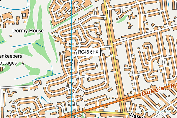 RG45 6HX map - OS VectorMap District (Ordnance Survey)