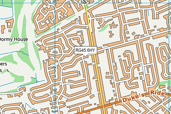 RG45 6HY map - OS VectorMap District (Ordnance Survey)