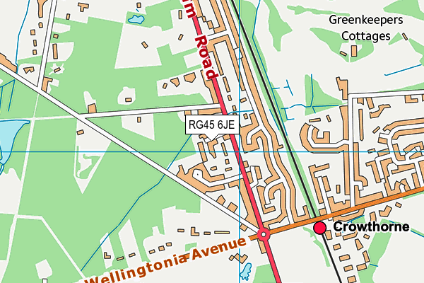 RG45 6JE map - OS VectorMap District (Ordnance Survey)