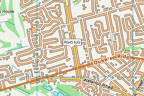 RG45 6JG map - OS VectorMap District (Ordnance Survey)