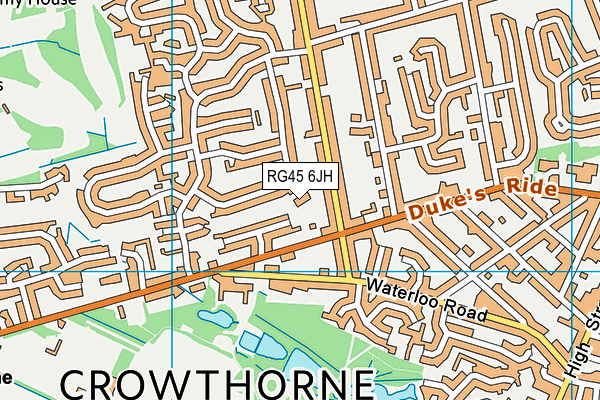 RG45 6JH map - OS VectorMap District (Ordnance Survey)