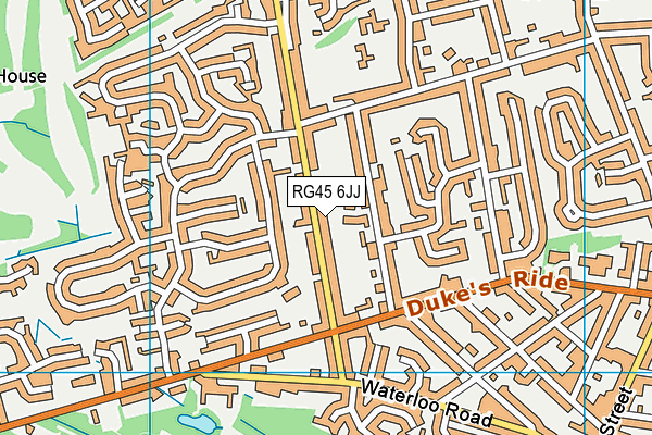 RG45 6JJ map - OS VectorMap District (Ordnance Survey)