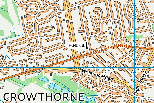 RG45 6JL map - OS VectorMap District (Ordnance Survey)