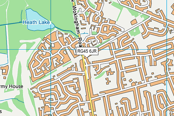 RG45 6JR map - OS VectorMap District (Ordnance Survey)