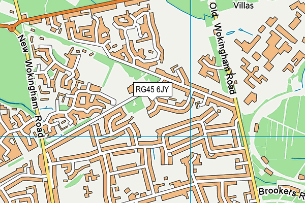 RG45 6JY map - OS VectorMap District (Ordnance Survey)