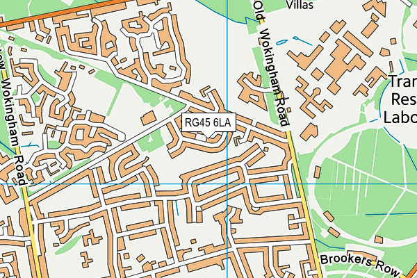 RG45 6LA map - OS VectorMap District (Ordnance Survey)