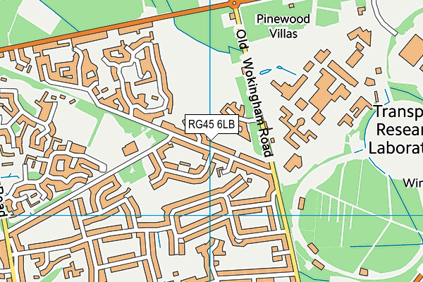 RG45 6LB map - OS VectorMap District (Ordnance Survey)