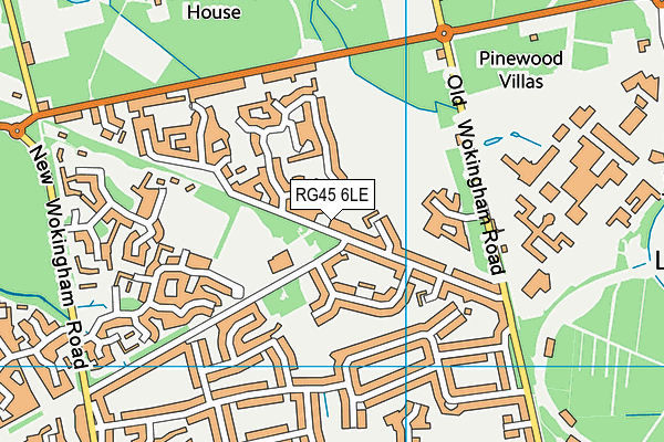 RG45 6LE map - OS VectorMap District (Ordnance Survey)