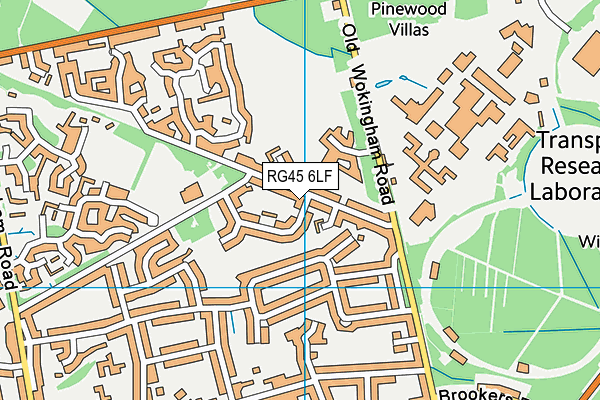 RG45 6LF map - OS VectorMap District (Ordnance Survey)