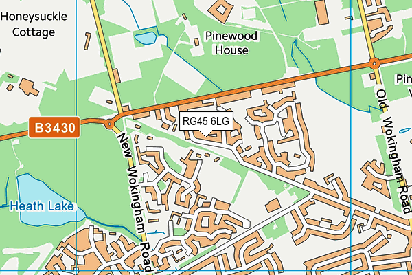 RG45 6LG map - OS VectorMap District (Ordnance Survey)