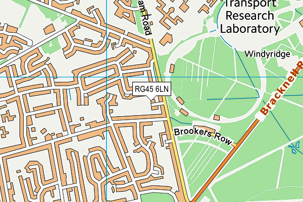 RG45 6LN map - OS VectorMap District (Ordnance Survey)